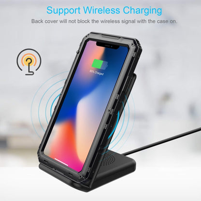 For iPhone 11 Pro Max Dustproof Shockproof Waterproof Silicone + Metal Protective Case(Black) - iPhone 11 Pro Max Cases by buy2fix | Online Shopping UK | buy2fix