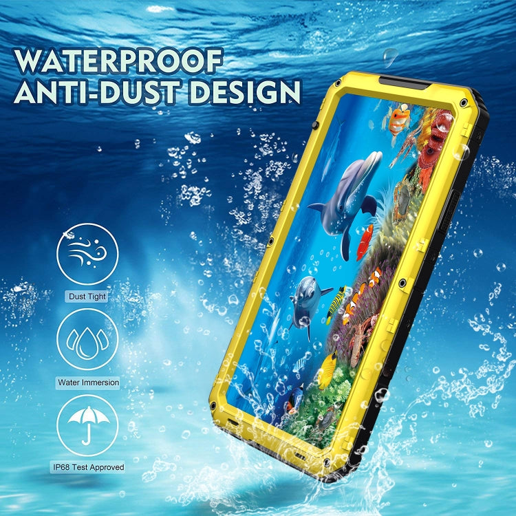 For iPhone 11 Pro Max Dustproof Shockproof Waterproof Silicone + Metal Protective Case(Yellow) - iPhone 11 Pro Max Cases by buy2fix | Online Shopping UK | buy2fix
