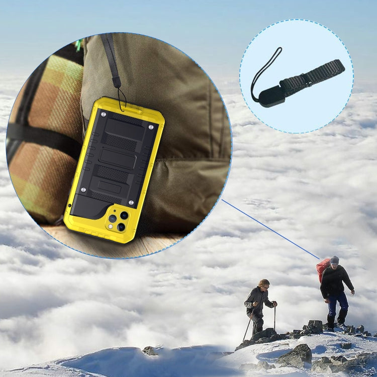For iPhone 11 Pro Max Dustproof Shockproof Waterproof Silicone + Metal Protective Case(Yellow) - iPhone 11 Pro Max Cases by buy2fix | Online Shopping UK | buy2fix