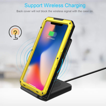 For iPhone 11 Pro Max Dustproof Shockproof Waterproof Silicone + Metal Protective Case(Yellow) - iPhone 11 Pro Max Cases by buy2fix | Online Shopping UK | buy2fix