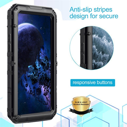 For iPhone 11 Pro Dustproof Shockproof Waterproof Silicone + Metal Protective Case(Black) - iPhone 11 Pro Cases by buy2fix | Online Shopping UK | buy2fix