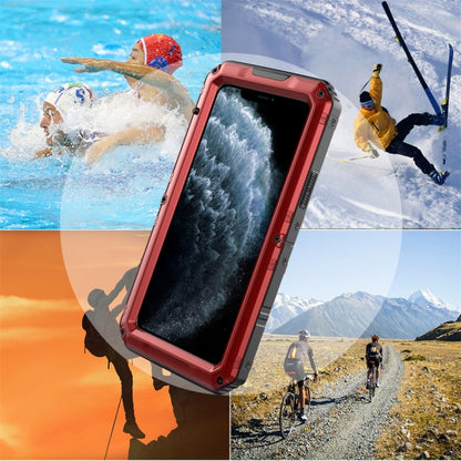 For iPhone 11 Pro Dustproof Shockproof Waterproof Silicone + Metal Protective Case(Red) - iPhone 11 Pro Cases by buy2fix | Online Shopping UK | buy2fix
