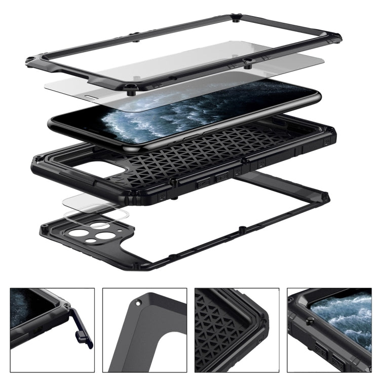 For iPhone 11 Pro Dustproof Shockproof Waterproof Silicone + Metal Protective Case(Yellow) - iPhone 11 Pro Cases by buy2fix | Online Shopping UK | buy2fix