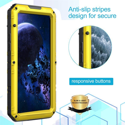 For iPhone 11 Pro Dustproof Shockproof Waterproof Silicone + Metal Protective Case(Yellow) - iPhone 11 Pro Cases by buy2fix | Online Shopping UK | buy2fix