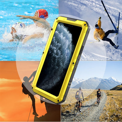 For iPhone 11 Pro Dustproof Shockproof Waterproof Silicone + Metal Protective Case(Yellow) - iPhone 11 Pro Cases by buy2fix | Online Shopping UK | buy2fix