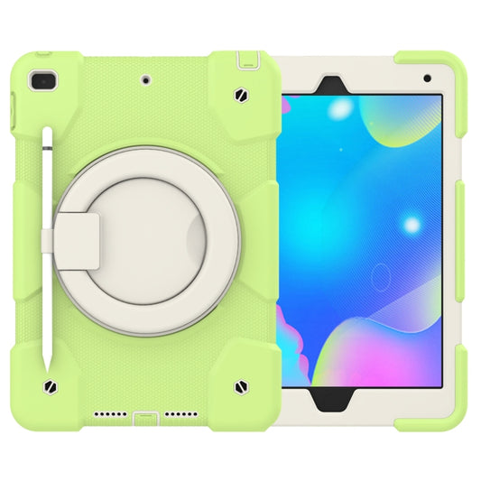 For iPad 10.2 2019/10.2 2020/10.2 2021 Silicone + PC Full Body Protection Tablet Case With Holder & Strap(Green) - iPad 10.2 Cases by buy2fix | Online Shopping UK | buy2fix