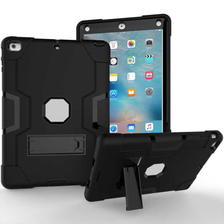 For iPad 4 / 3 / 2 Silicone + PC Protective Case with Stand(Black + Grey) - iPad 4 & 3 & 2 Cases by buy2fix | Online Shopping UK | buy2fix