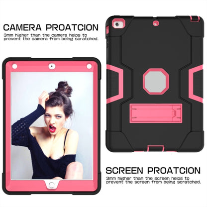 For iPad 4 / 3 / 2 Silicone + PC Protective Case with Stand(Black + Pink) - iPad 4 & 3 & 2 Cases by buy2fix | Online Shopping UK | buy2fix