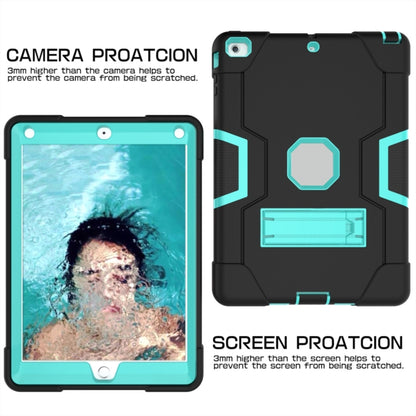 For iPad 4 / 3 / 2 Silicone + PC Protective Case with Stand(Black + Mint Green) - iPad 4 & 3 & 2 Cases by buy2fix | Online Shopping UK | buy2fix