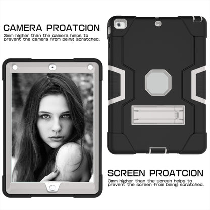For iPad 4 / 3 / 2 Silicone + PC Protective Case with Stand(Black + White) - iPad 4 & 3 & 2 Cases by buy2fix | Online Shopping UK | buy2fix