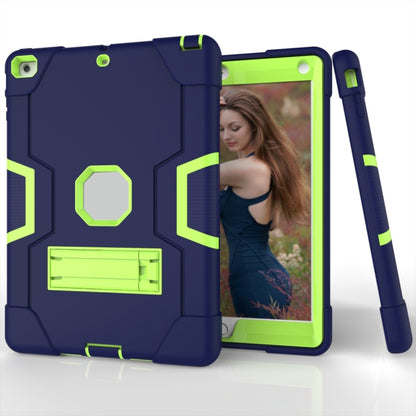 For iPad 4 / 3 / 2 Silicone + PC Protective Case with Stand(Blue + Green) - iPad 4 & 3 & 2 Cases by buy2fix | Online Shopping UK | buy2fix