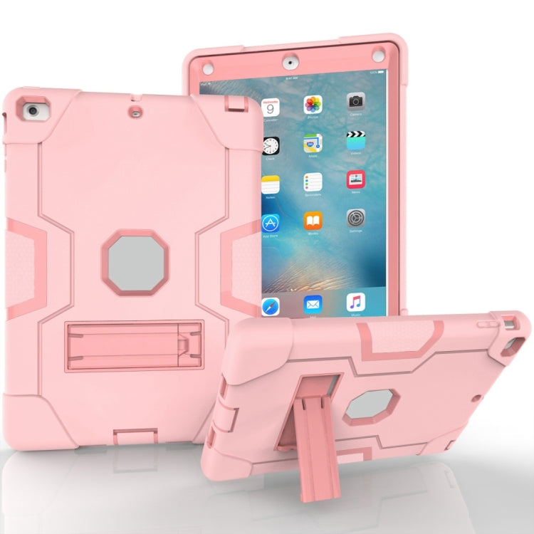 For iPad 4 / 3 / 2 Silicone + PC Protective Case with Stand(Rose Gold) - iPad 4 & 3 & 2 Cases by buy2fix | Online Shopping UK | buy2fix