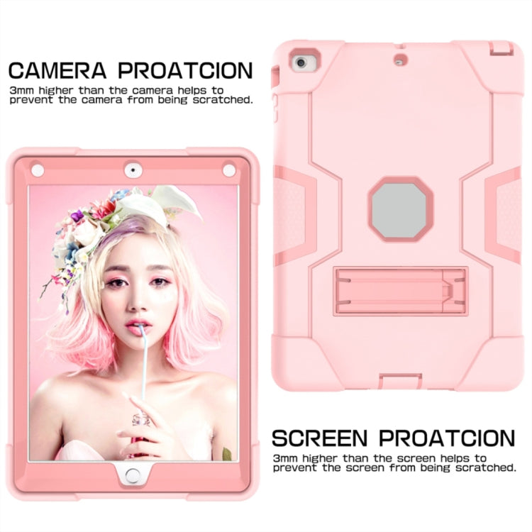 For iPad 4 / 3 / 2 Silicone + PC Protective Case with Stand(Rose Gold) - iPad 4 & 3 & 2 Cases by buy2fix | Online Shopping UK | buy2fix