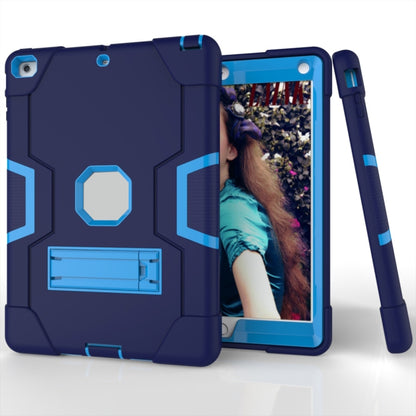 For iPad 4 / 3 / 2 Silicone + PC Protective Case with Stand(Light Blue + Dark Blue) - iPad 4 & 3 & 2 Cases by buy2fix | Online Shopping UK | buy2fix