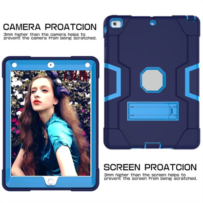 For iPad 4 / 3 / 2 Silicone + PC Protective Case with Stand(Light Blue + Dark Blue) - iPad 4 & 3 & 2 Cases by buy2fix | Online Shopping UK | buy2fix
