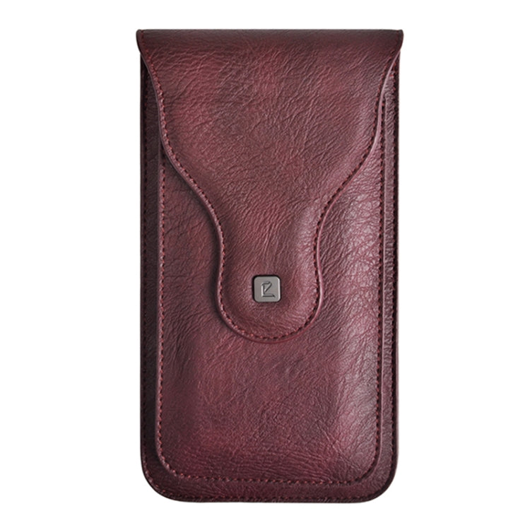 Outdoor Mountaineering Double-layer Phone Hanging Pocket for 6.5 inch Phone(Wine Red) - More iPhone Cases by buy2fix | Online Shopping UK | buy2fix