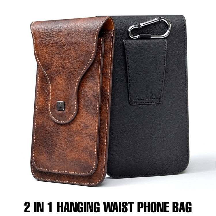 Outdoor Mountaineering Double-layer Phone Hanging Pocket for 6.5 inch Phone(Wine Red) - More iPhone Cases by buy2fix | Online Shopping UK | buy2fix