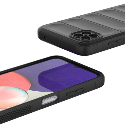 For Samsung Galaxy A22 5G Magic Shield TPU + Flannel Phone Case(Dark Green) by buy2fix