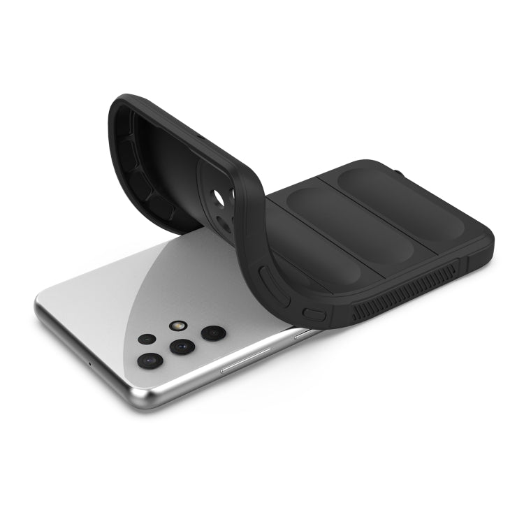 For Samsung Galaxy A32 4G Magic Shield TPU + Flannel Phone Case(Wine Red) by buy2fix