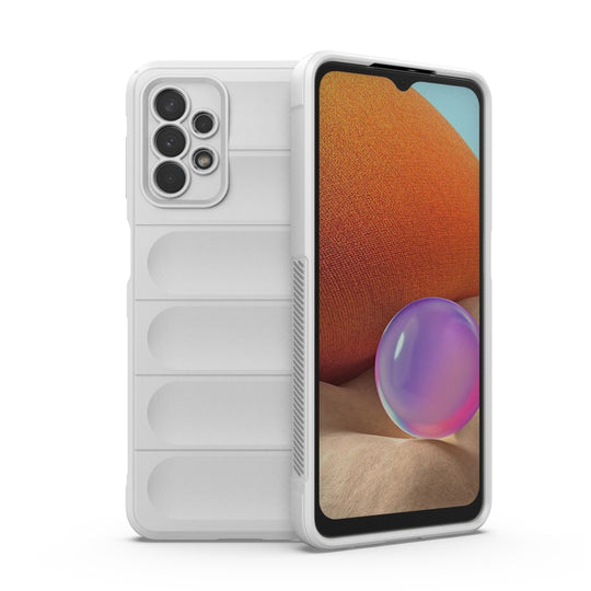 For Samsung Galaxy A32 5G Magic Shield TPU + Flannel Phone Case(White)