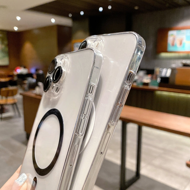 For iPhone 13 Pro Max MagSafe Magnetic Transparent PC + Glass Lens Film Phone Case (Blue) - iPhone 13 Pro Max Cases by buy2fix | Online Shopping UK | buy2fix