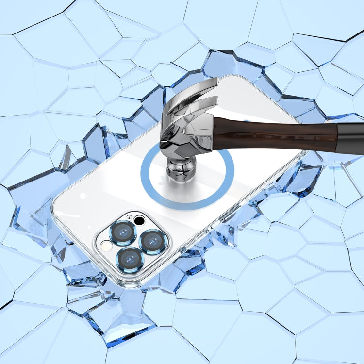 For iPhone 13 Pro Max MagSafe Magnetic Transparent PC + Glass Lens Film Phone Case (Pink) - iPhone 13 Pro Max Cases by buy2fix | Online Shopping UK | buy2fix