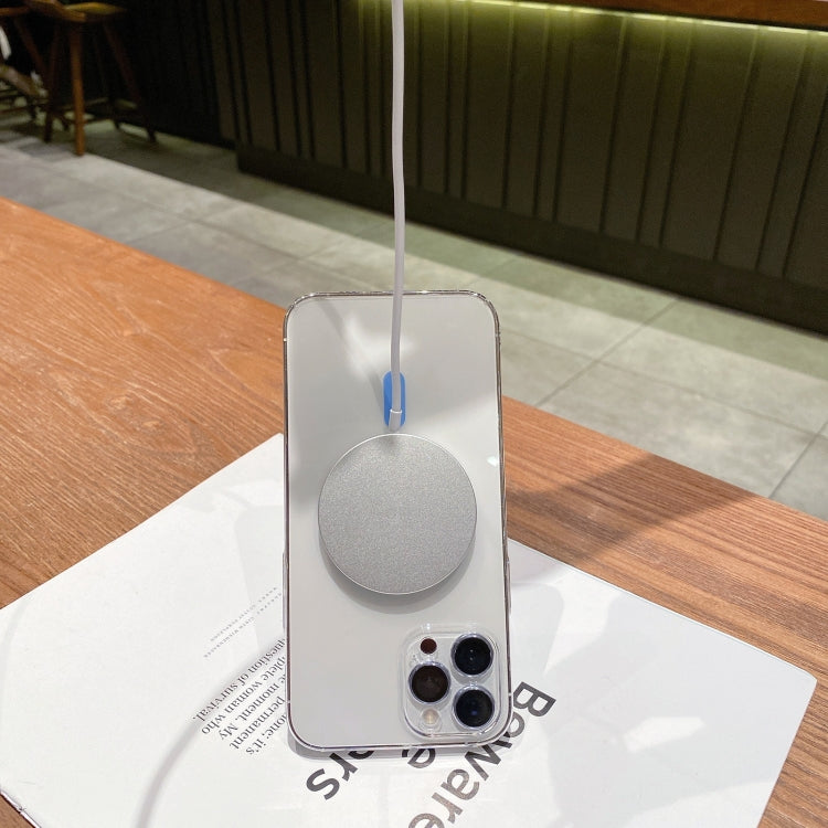 For iPhone 13 MagSafe Magnetic Transparent PC + Glass Lens Film Phone Case(Blue) - iPhone 13 Cases by buy2fix | Online Shopping UK | buy2fix