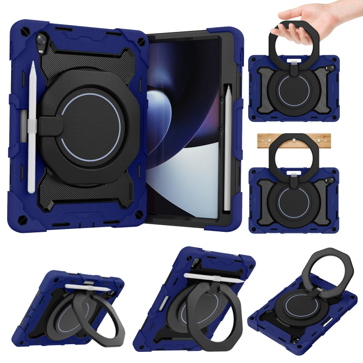 For OPPO Pad Armor Contrast Color Silicone + PC Tablet Case(Navy Blue) - OPPO by buy2fix | Online Shopping UK | buy2fix