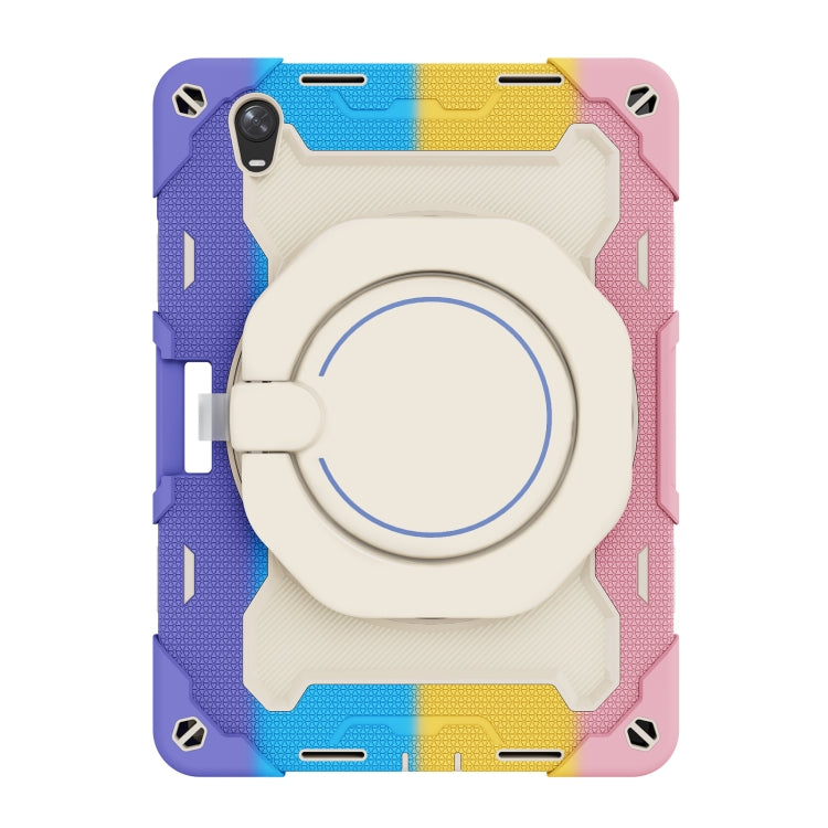 For OPPO Pad Armor Contrast Color Silicone + PC Tablet Case(Colorful Pink) - OPPO by buy2fix | Online Shopping UK | buy2fix