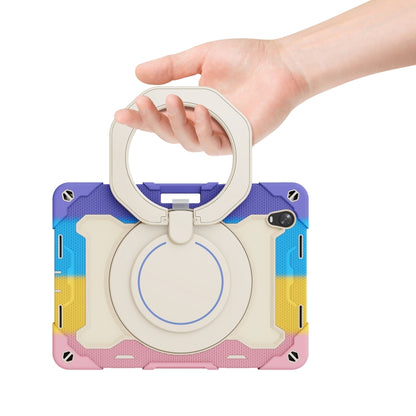 For OPPO Pad Armor Contrast Color Silicone + PC Tablet Case(Colorful Pink) - OPPO by buy2fix | Online Shopping UK | buy2fix