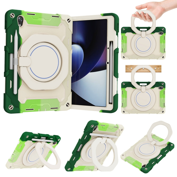 For OPPO Pad Armor Contrast Color Silicone + PC Tablet Case(Colorful Green) - OPPO by buy2fix | Online Shopping UK | buy2fix