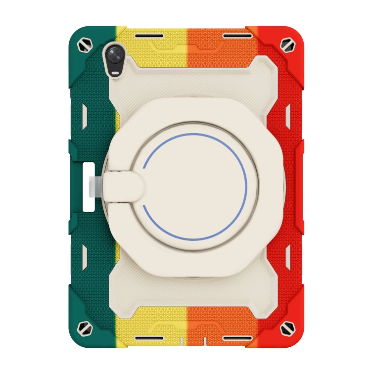 For OPPO Pad Armor Contrast Color Silicone + PC Tablet Case(Colorful Red) - OPPO by buy2fix | Online Shopping UK | buy2fix