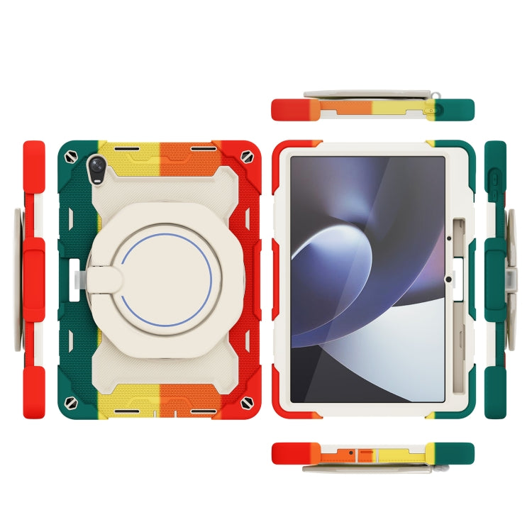 For OPPO Pad Armor Contrast Color Silicone + PC Tablet Case(Colorful Red) - OPPO by buy2fix | Online Shopping UK | buy2fix