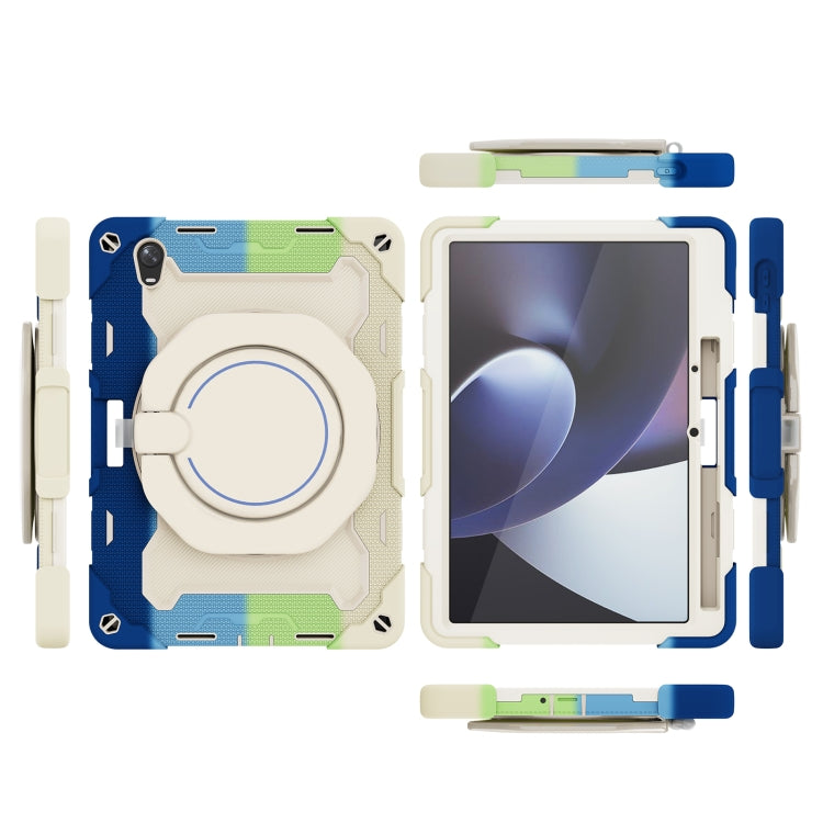 For OPPO Pad Armor Contrast Color Silicone + PC Tablet Case(Colorful Blue) - OPPO by buy2fix | Online Shopping UK | buy2fix