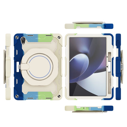 For OPPO Pad Armor Contrast Color Silicone + PC Tablet Case(Colorful Blue) - OPPO by buy2fix | Online Shopping UK | buy2fix