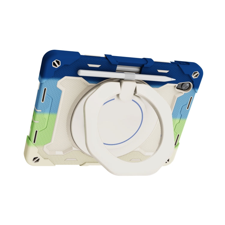 For OPPO Pad Armor Contrast Color Silicone + PC Tablet Case(Colorful Blue) - OPPO by buy2fix | Online Shopping UK | buy2fix