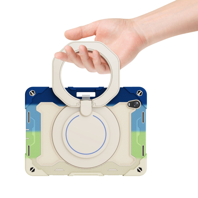 For OPPO Pad Armor Contrast Color Silicone + PC Tablet Case(Colorful Blue) - OPPO by buy2fix | Online Shopping UK | buy2fix