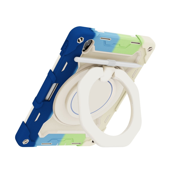 For OPPO Pad Armor Contrast Color Silicone + PC Tablet Case(Colorful Blue) - OPPO by buy2fix | Online Shopping UK | buy2fix