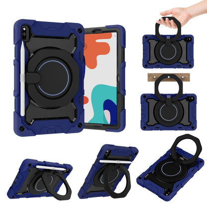 For Huawei MatePad 10.4 Armor Contrast Color Silicone + PC Tablet Case(Navy Blue) - Huawei by buy2fix | Online Shopping UK | buy2fix