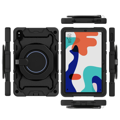 For Huawei MatePad 10.4 Armor Contrast Color Silicone + PC Tablet Case(Black) - Huawei by buy2fix | Online Shopping UK | buy2fix