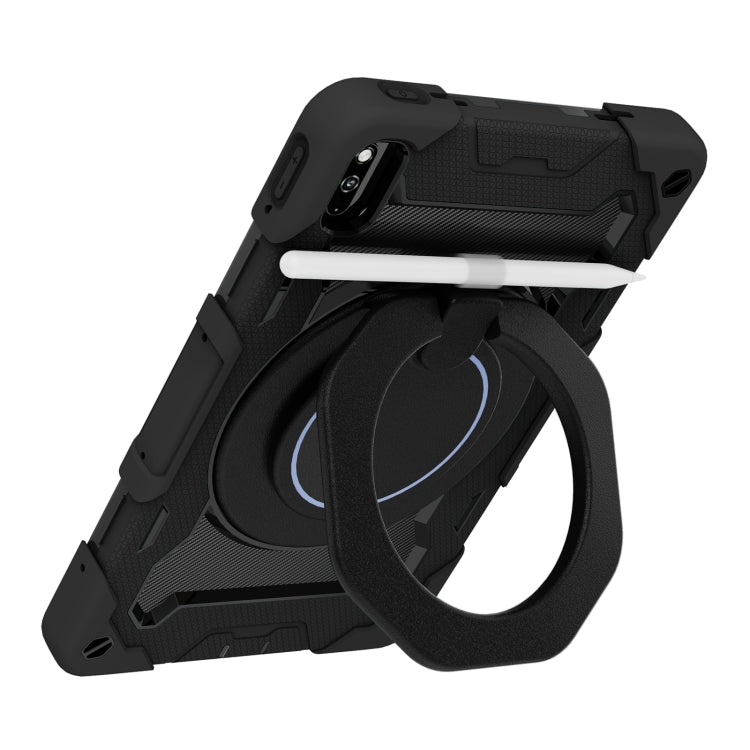 For Huawei MatePad 10.4 Armor Contrast Color Silicone + PC Tablet Case(Black) - Huawei by buy2fix | Online Shopping UK | buy2fix