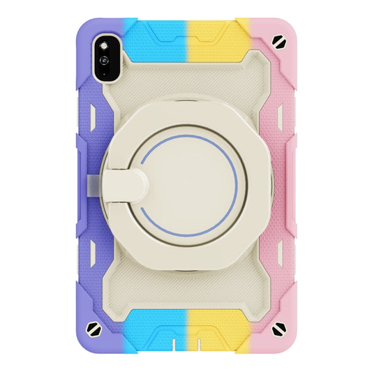 For Huawei MatePad 10.4 Armor Contrast Color Silicone + PC Tablet Case(Colorful Pink) - Huawei by buy2fix | Online Shopping UK | buy2fix