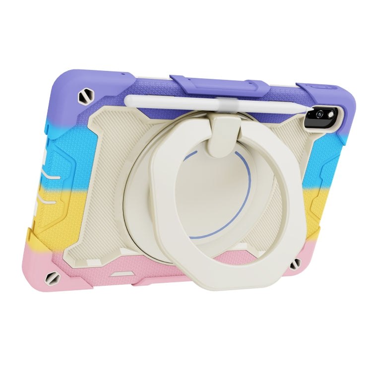 For Huawei MatePad 10.4 Armor Contrast Color Silicone + PC Tablet Case(Colorful Pink) - Huawei by buy2fix | Online Shopping UK | buy2fix