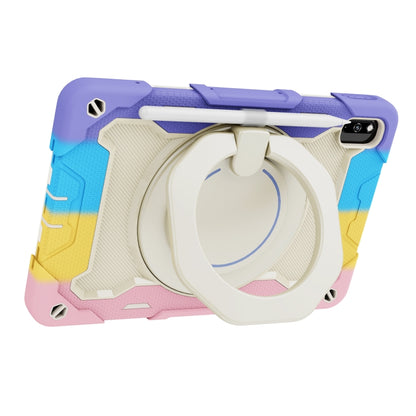 For Huawei MatePad 10.4 Armor Contrast Color Silicone + PC Tablet Case(Colorful Pink) - Huawei by buy2fix | Online Shopping UK | buy2fix