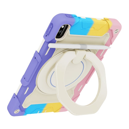 For Huawei MatePad 10.4 Armor Contrast Color Silicone + PC Tablet Case(Colorful Pink) - Huawei by buy2fix | Online Shopping UK | buy2fix