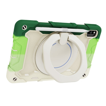For Huawei MatePad 10.4 Armor Contrast Color Silicone + PC Tablet Case(Colorful Green) - Huawei by buy2fix | Online Shopping UK | buy2fix