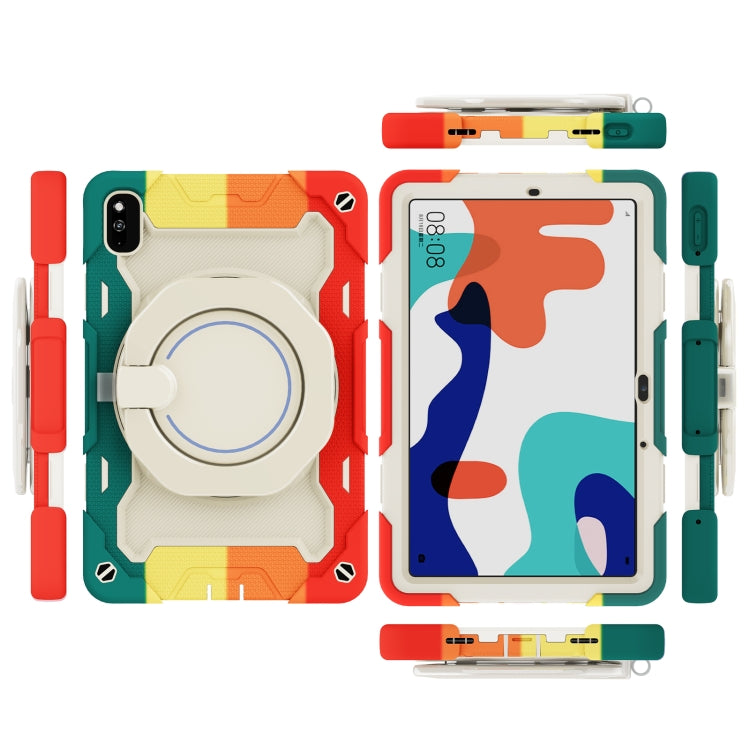 For Huawei MatePad 10.4 Armor Contrast Color Silicone + PC Tablet Case(Colorful Red) - Huawei by buy2fix | Online Shopping UK | buy2fix