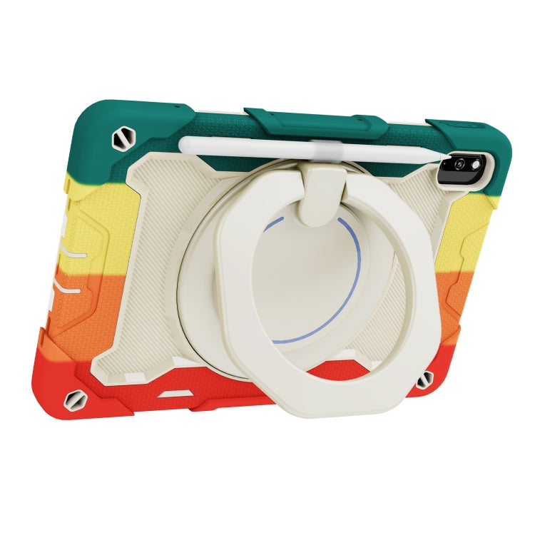 For Huawei MatePad 10.4 Armor Contrast Color Silicone + PC Tablet Case(Colorful Red) - Huawei by buy2fix | Online Shopping UK | buy2fix