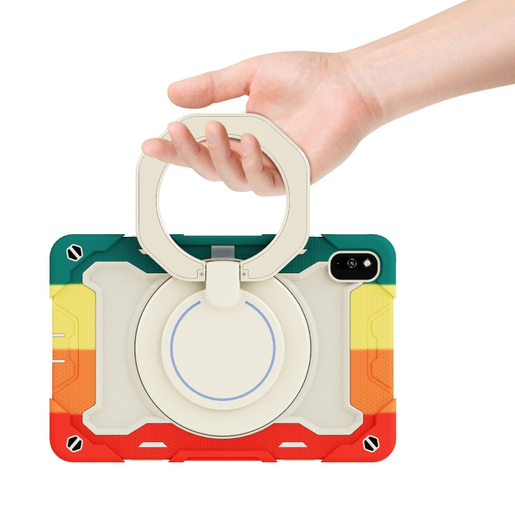 For Huawei MatePad 10.4 Armor Contrast Color Silicone + PC Tablet Case(Colorful Red) - Huawei by buy2fix | Online Shopping UK | buy2fix