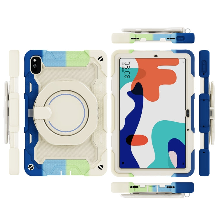 For Huawei MatePad 10.4 Armor Contrast Color Silicone + PC Tablet Case(Colorful Blue) - Huawei by buy2fix | Online Shopping UK | buy2fix